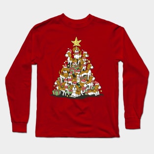 Beagle dogs Christmas tree Long Sleeve T-Shirt